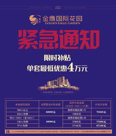 金鷹置業(yè)限時(shí)補(bǔ)貼緊急通知 單套優(yōu)惠高達(dá)4萬(wàn)元